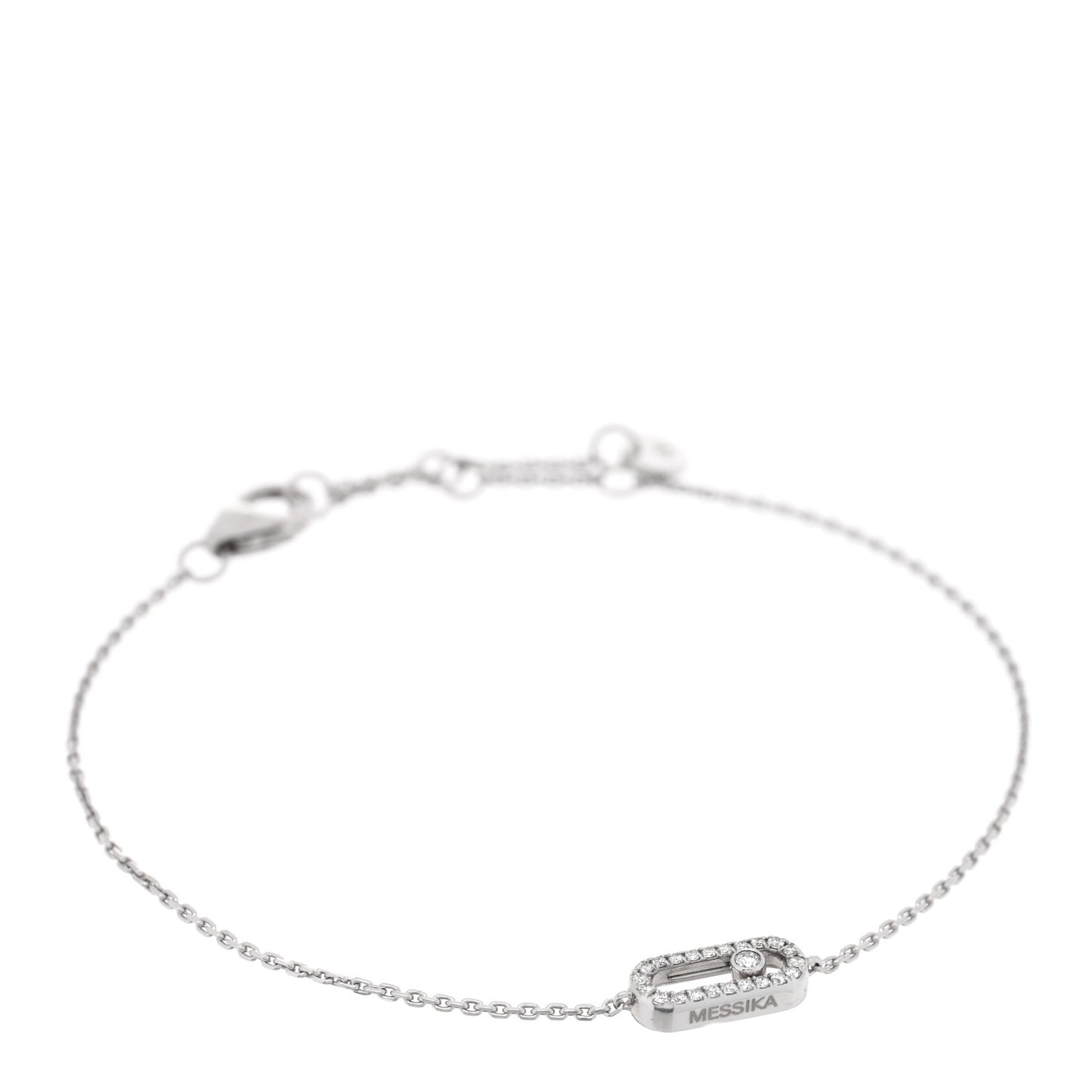 18K White Gold Diamond Messika Care(s) Pave Bracelet