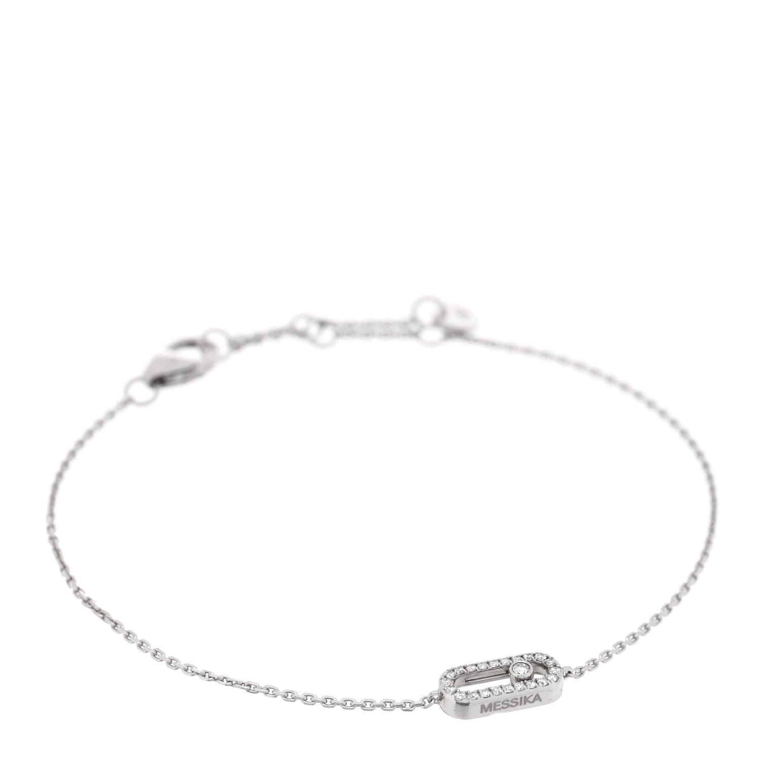 Messika 18K White Gold Diamond Messika Care(s) Pave Bracelet 1 of 4