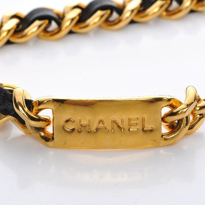 Chanel Lambskin Chain 31 Rue Cambon Medallion Belt Gold Black 4 of 7