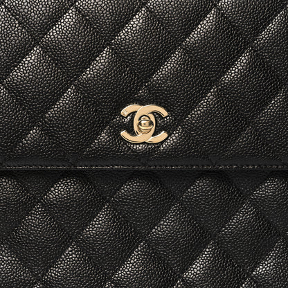 Chanel Caviar Quilted Jumbo Kelly Flap Black 8 of 10