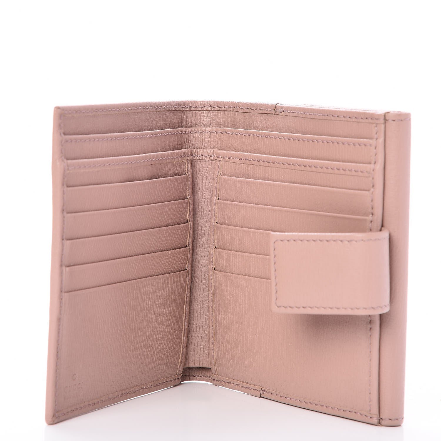 Gucci Calfskin Interlocking G French Flap Wallet Antique Rose 5 of 8