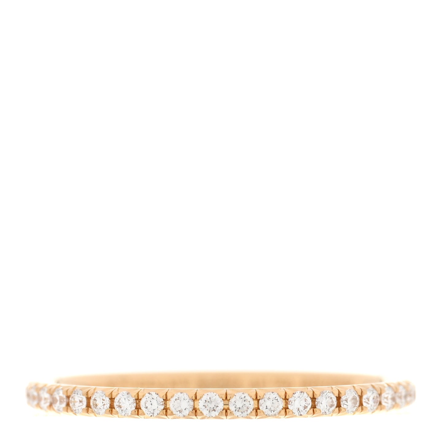 18K Yellow Gold Diamond Metro Band Ring 50 5.5