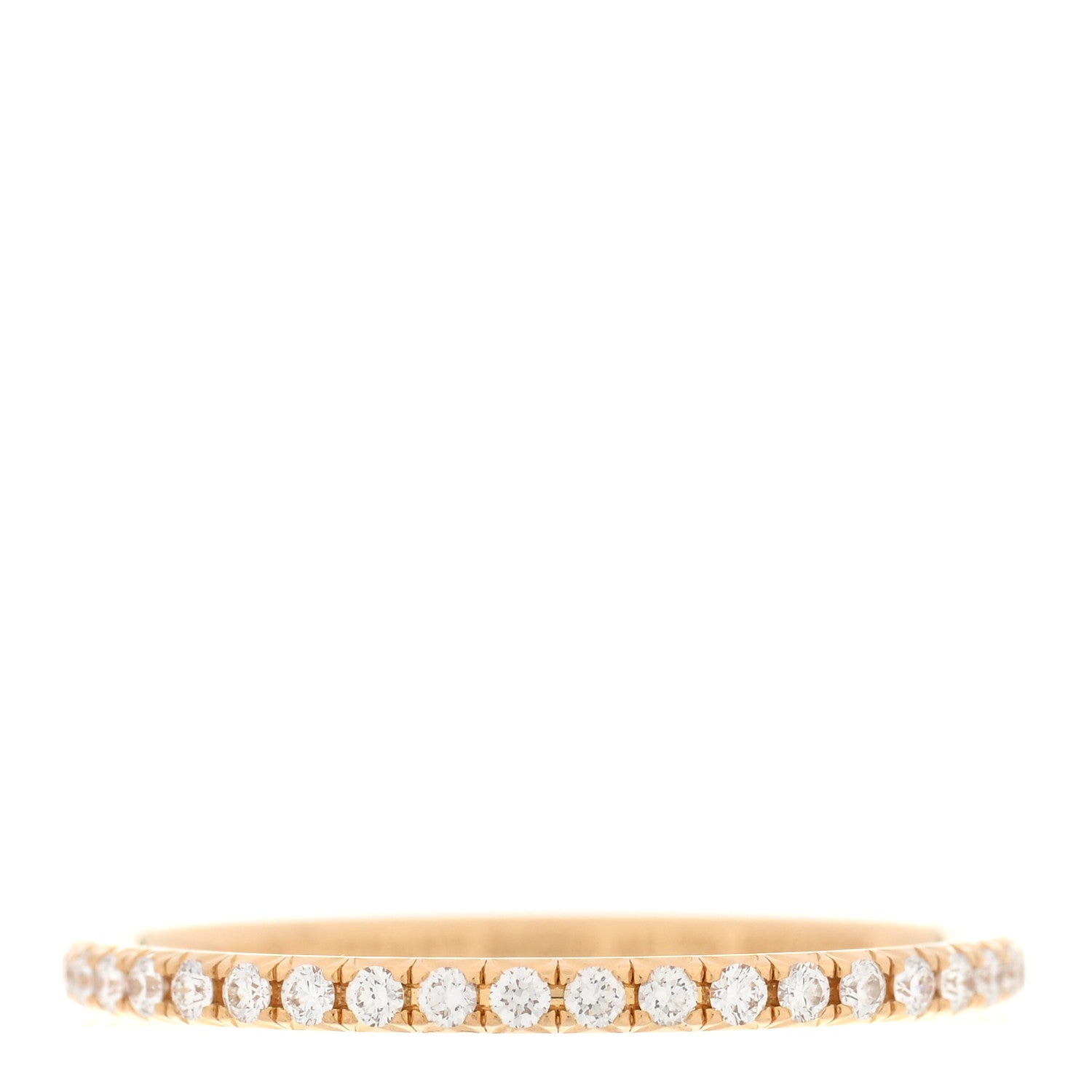 Tiffany 18K Yellow Gold Diamond Metro Band Ring 50 5.5 1 of 4