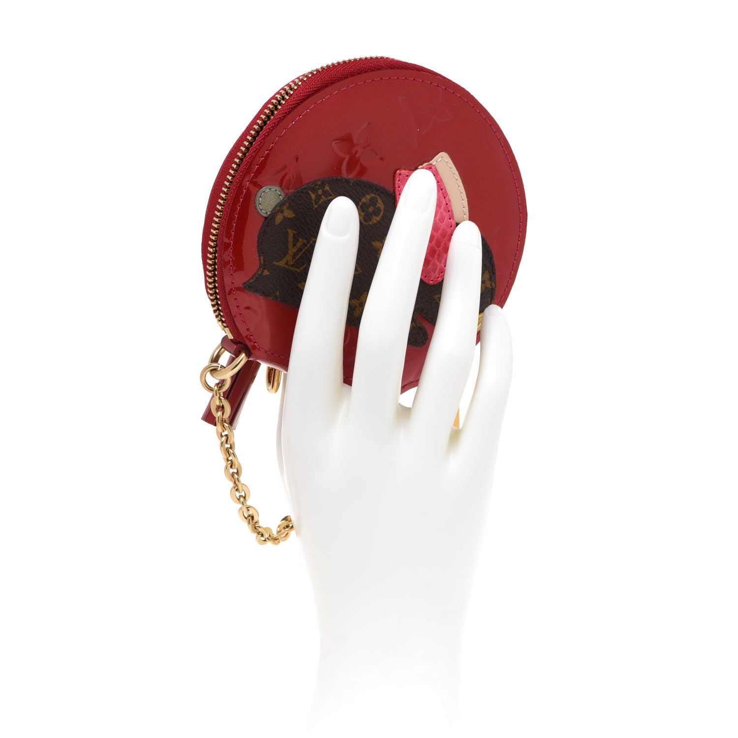 Louis Vuitton Vernis Animania Lapin Bunny Round Coin Purse Pomme D'Amour 2 of 6