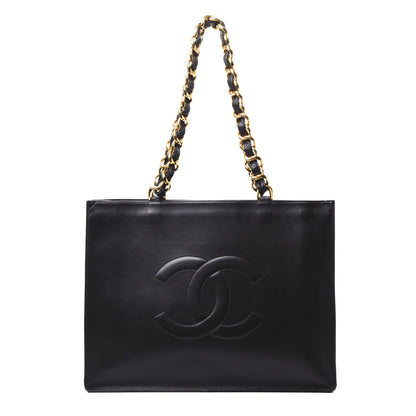 Chanel Lambskin CC Tote Black 1 of 12