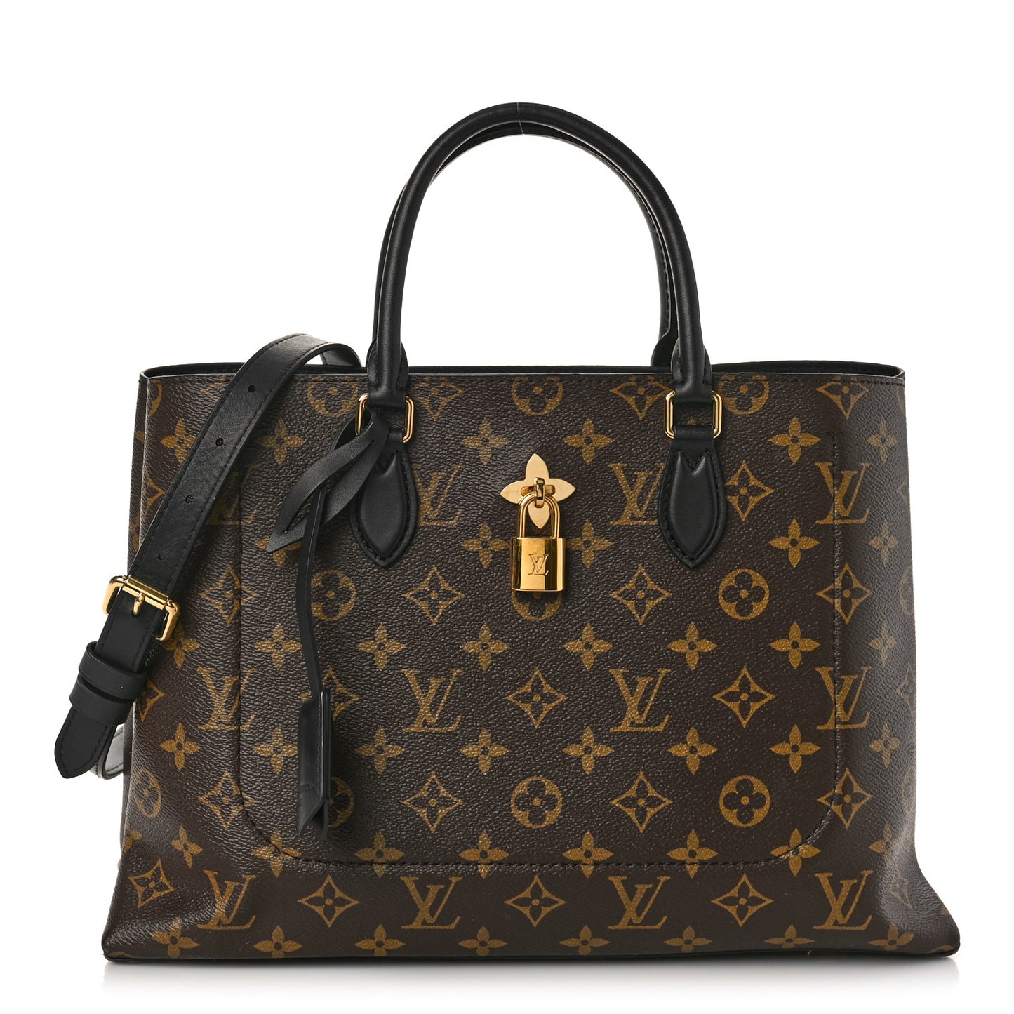 Monogram Flower Tote Black