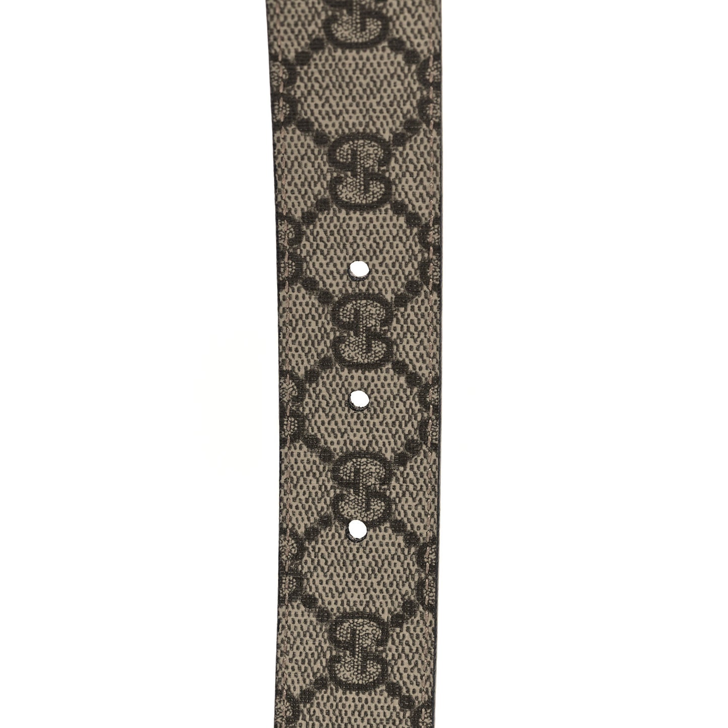 GG Supreme Monogram Plutone Calfskin Double G Reversible 30mm Belt 90 36 Beige Ebony Black