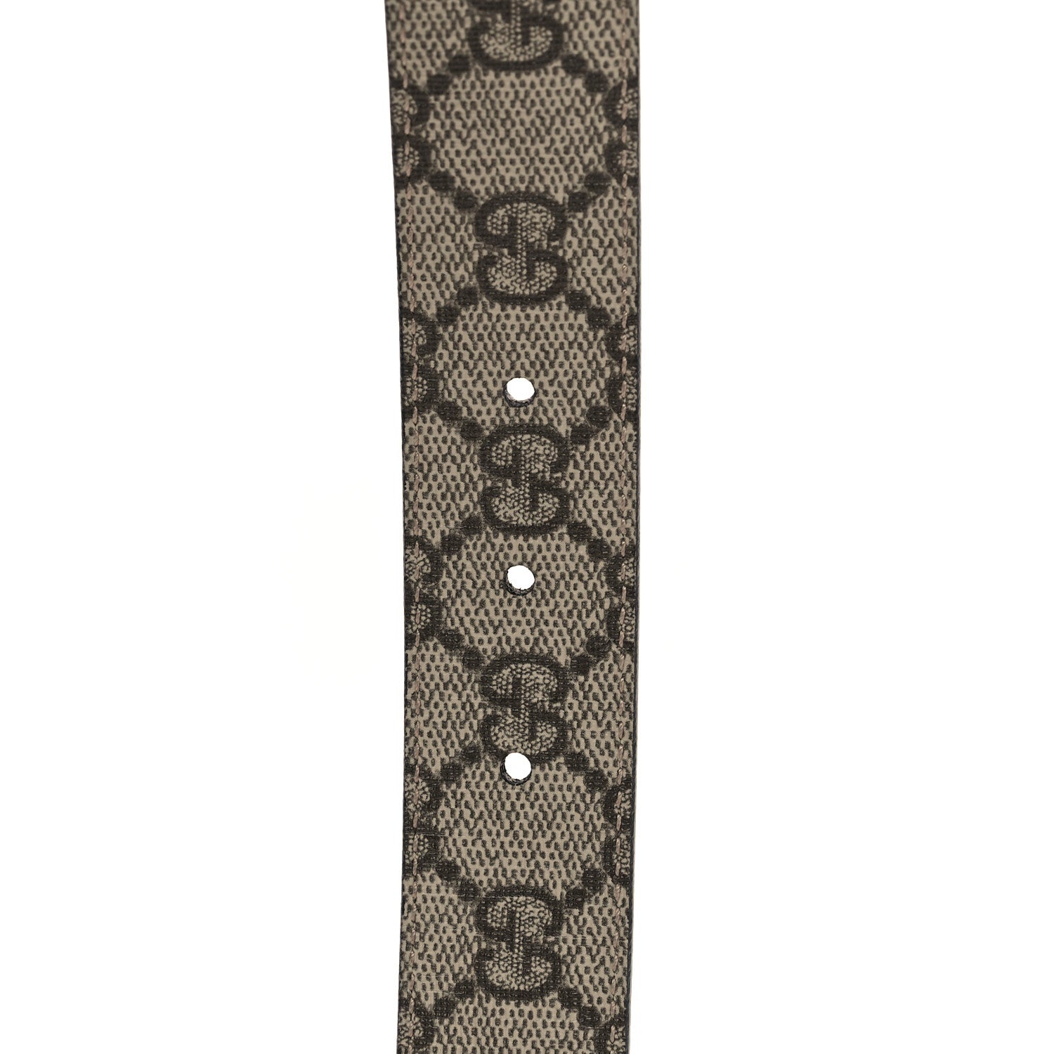 Gucci GG Supreme Monogram Plutone Calfskin Double G Reversible 30mm Belt 90 36 Beige Ebony Black 6 of 7