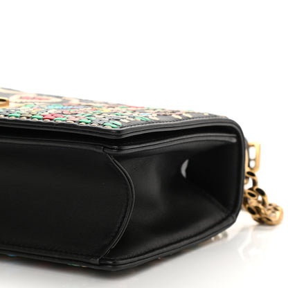 Christian Dior Calfskin Embroidered Diorama Flap Bag Multicolor 7 of 7