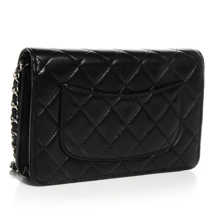 Chanel Lambskin Wallet on Chain WOC Black 3 of 9