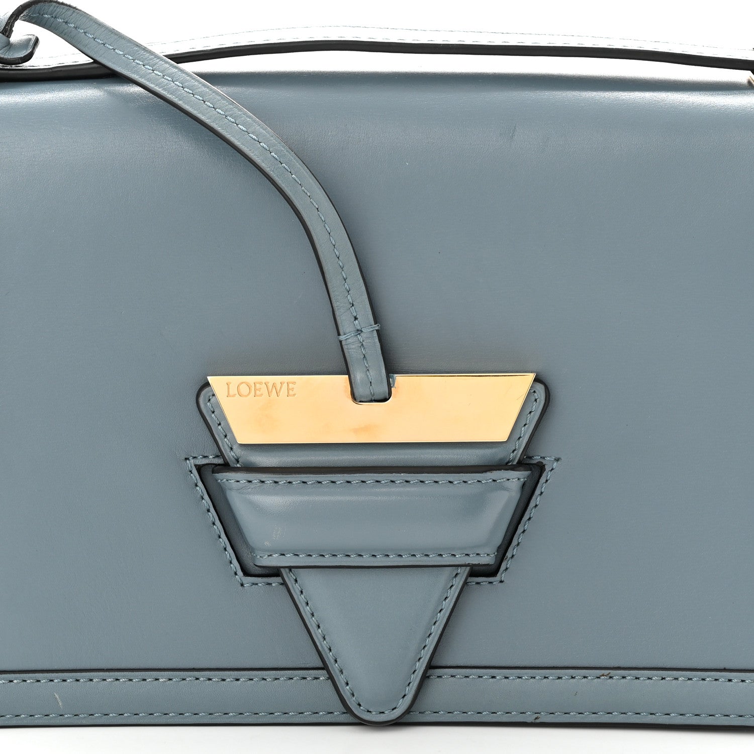 Loewe Calfskin Medium Barcelona Shoulder Bag Stone Blue 8 of 12