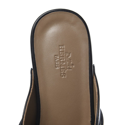 Hermes Calfskin Carlotta Mules 35 Black 6 of 8