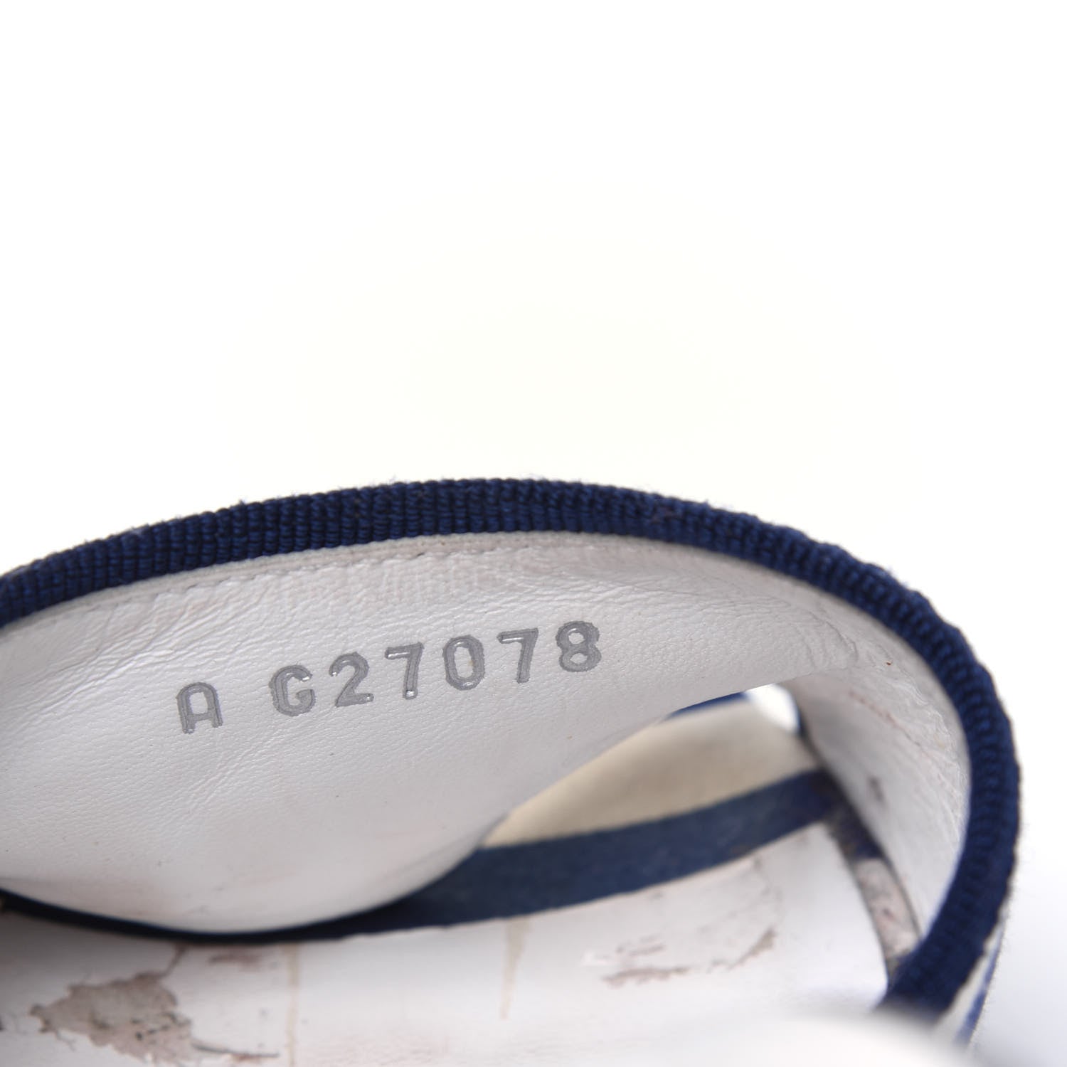 Chanel Canvas Striped Wedge Sandals 36 Red Navy Blue 8 of 13