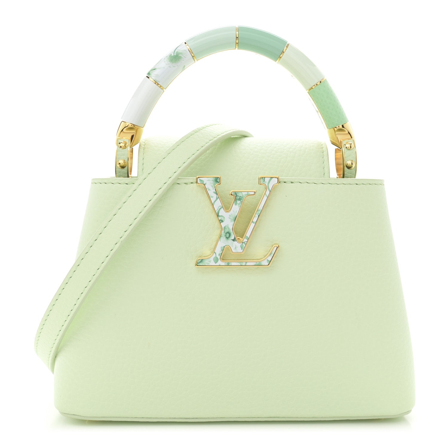 Louis Vuitton Taurillon Karung Mini Capucines Vert D'eau Green 1 of 10