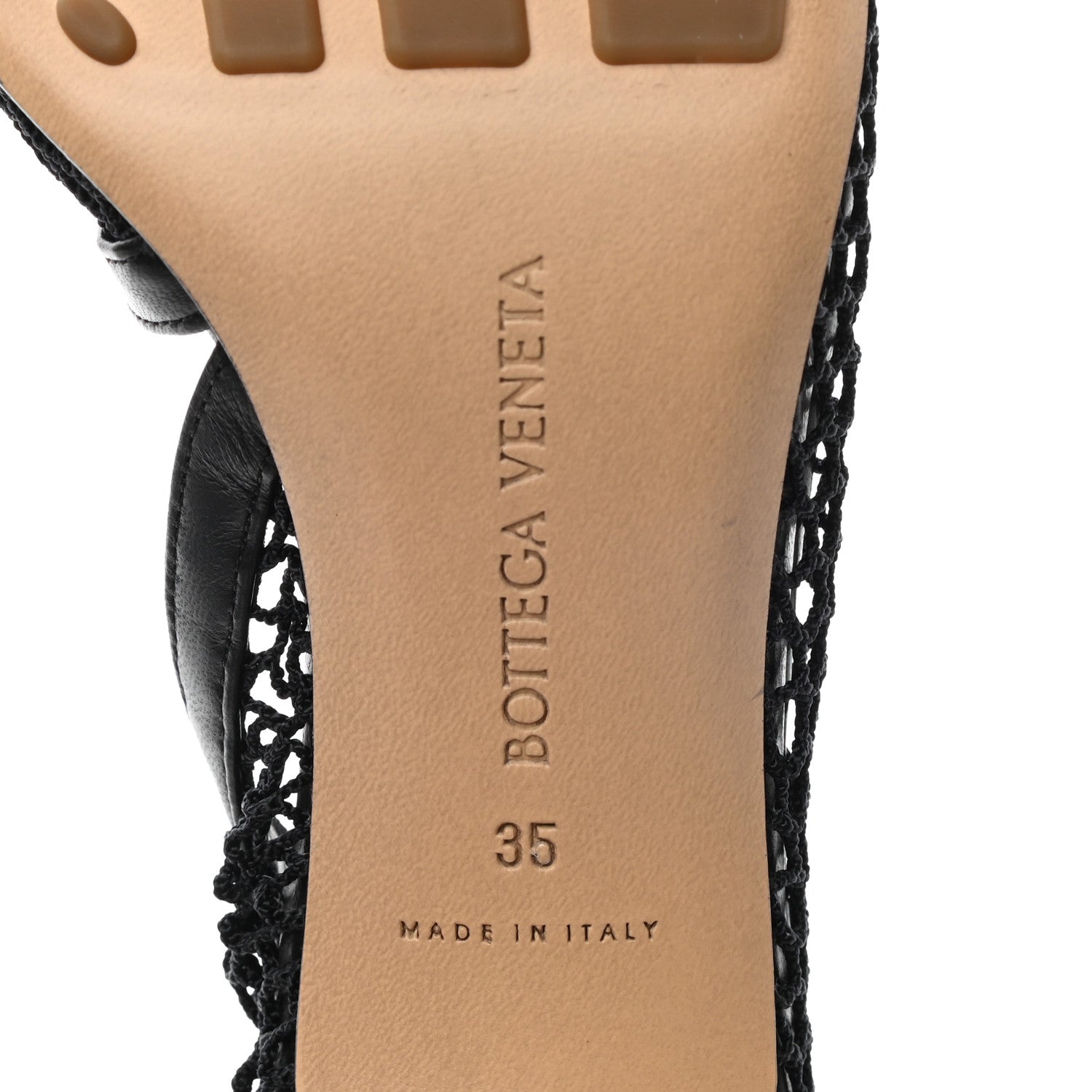 Bottega Veneta Mesh Nappa Chunky Chain Sandals 35 Black 6 of 7