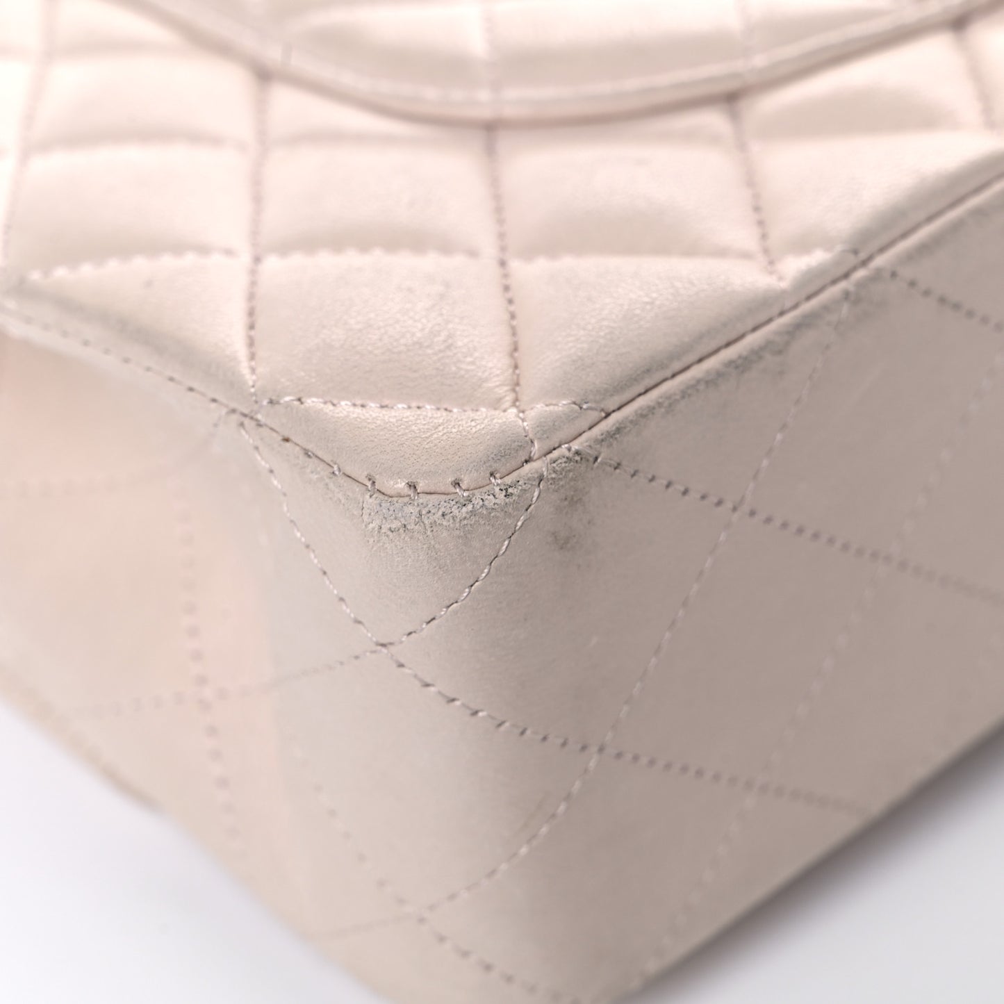 Lambskin Quilted Medium Double Flap Light Pink