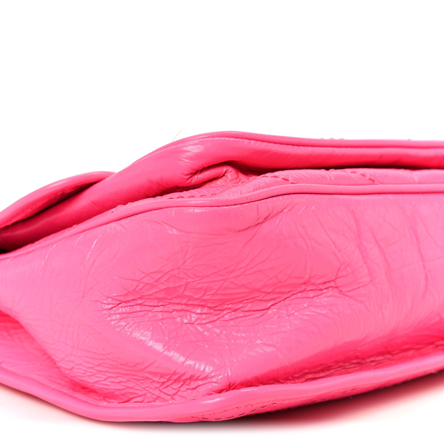 Saint Laurent Crinkled Calfskin Matelasse Monogram Medium Niki Chain Satchel Rose Glow 10 of 11