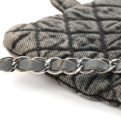 Chanel Washed Denim Quilted Small Denimpression Flap Grey Black 12 of 12