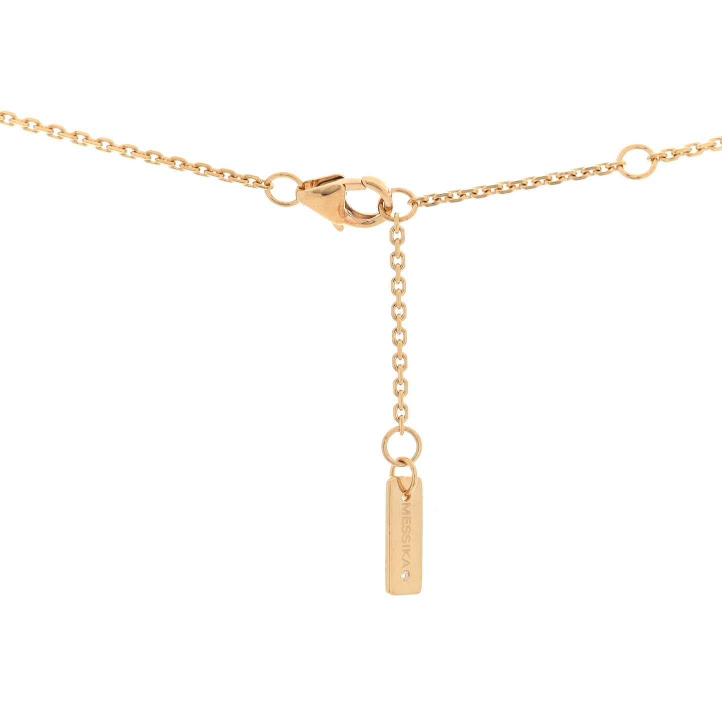 18K Yellow Gold Diamond Move Uno 2 Rows Necklace