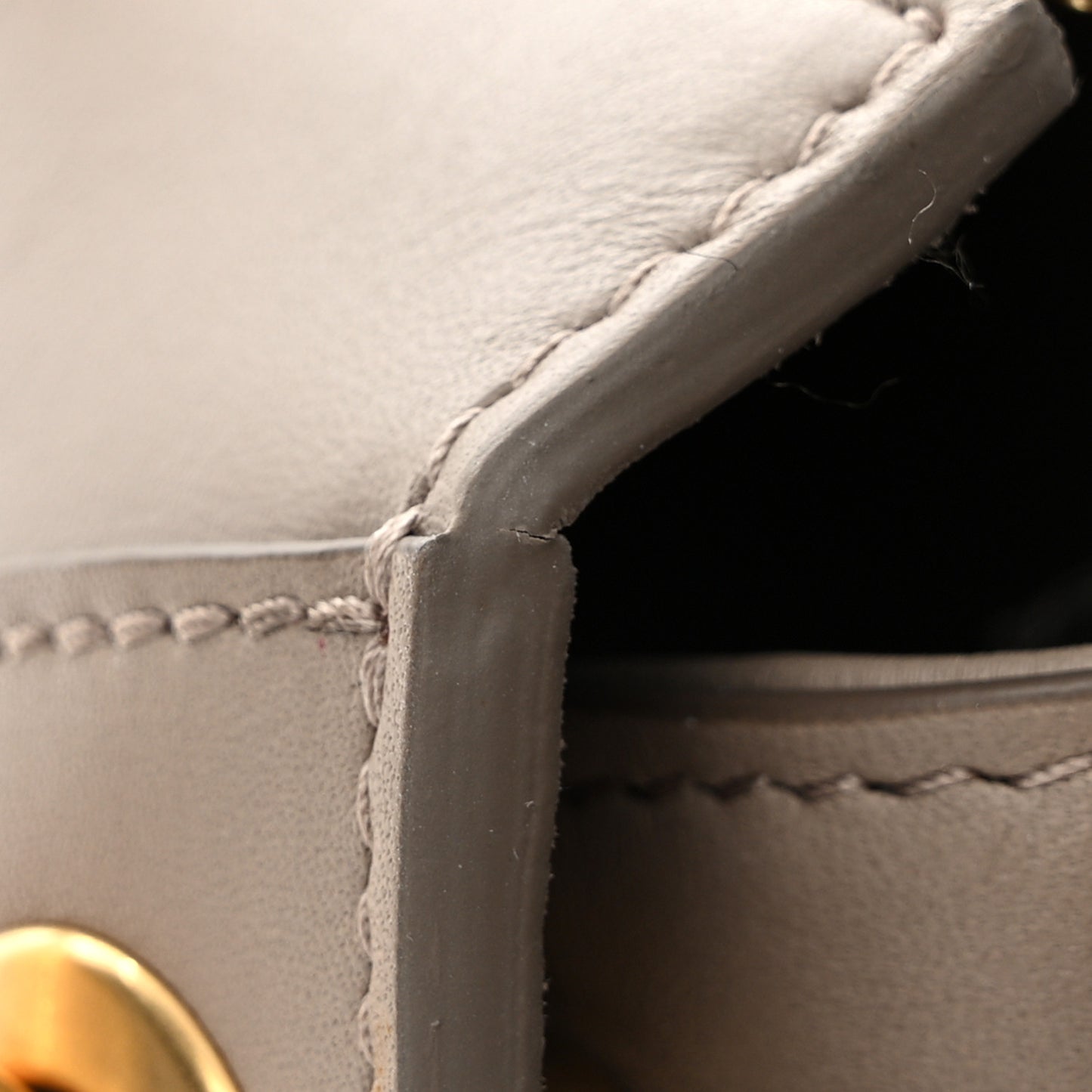 Calfskin Suede Small Roy Bag Motty Grey