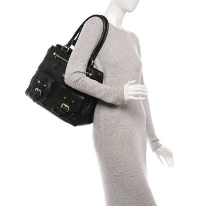 Burberry Hertiage Grain Medium Chadwich Tote Black 2 of 6