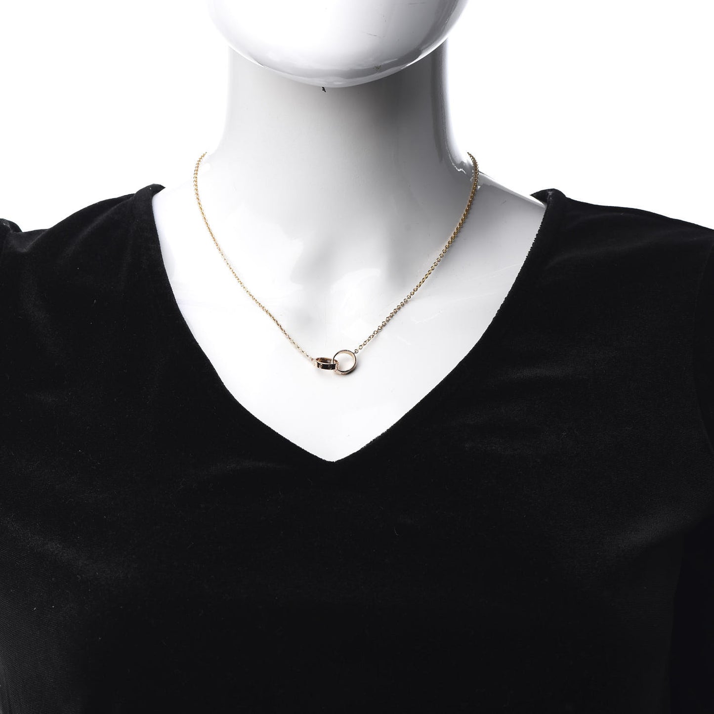 18K Pink Gold Interlocking LOVE Necklace
