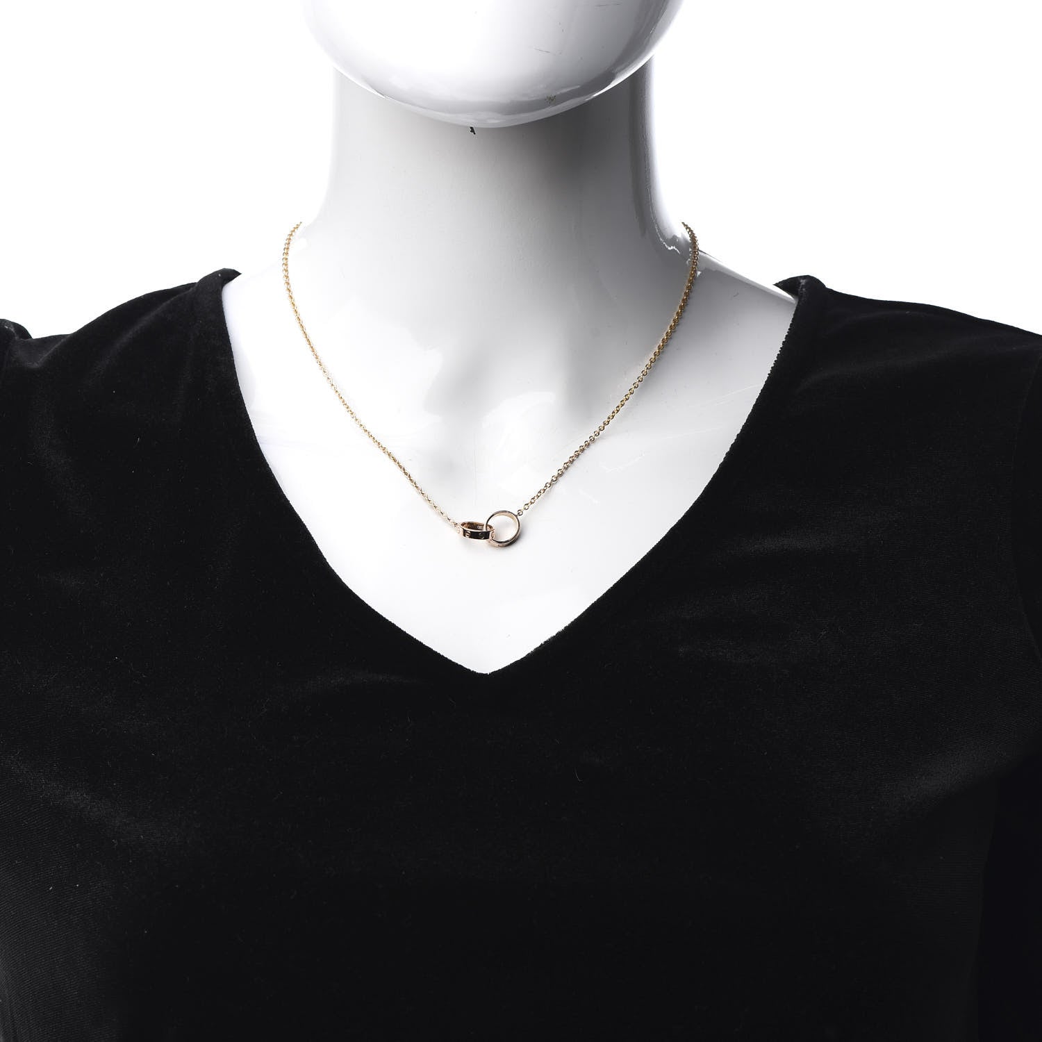 Cartier 18K Pink Gold Interlocking LOVE Necklace 2 of 8