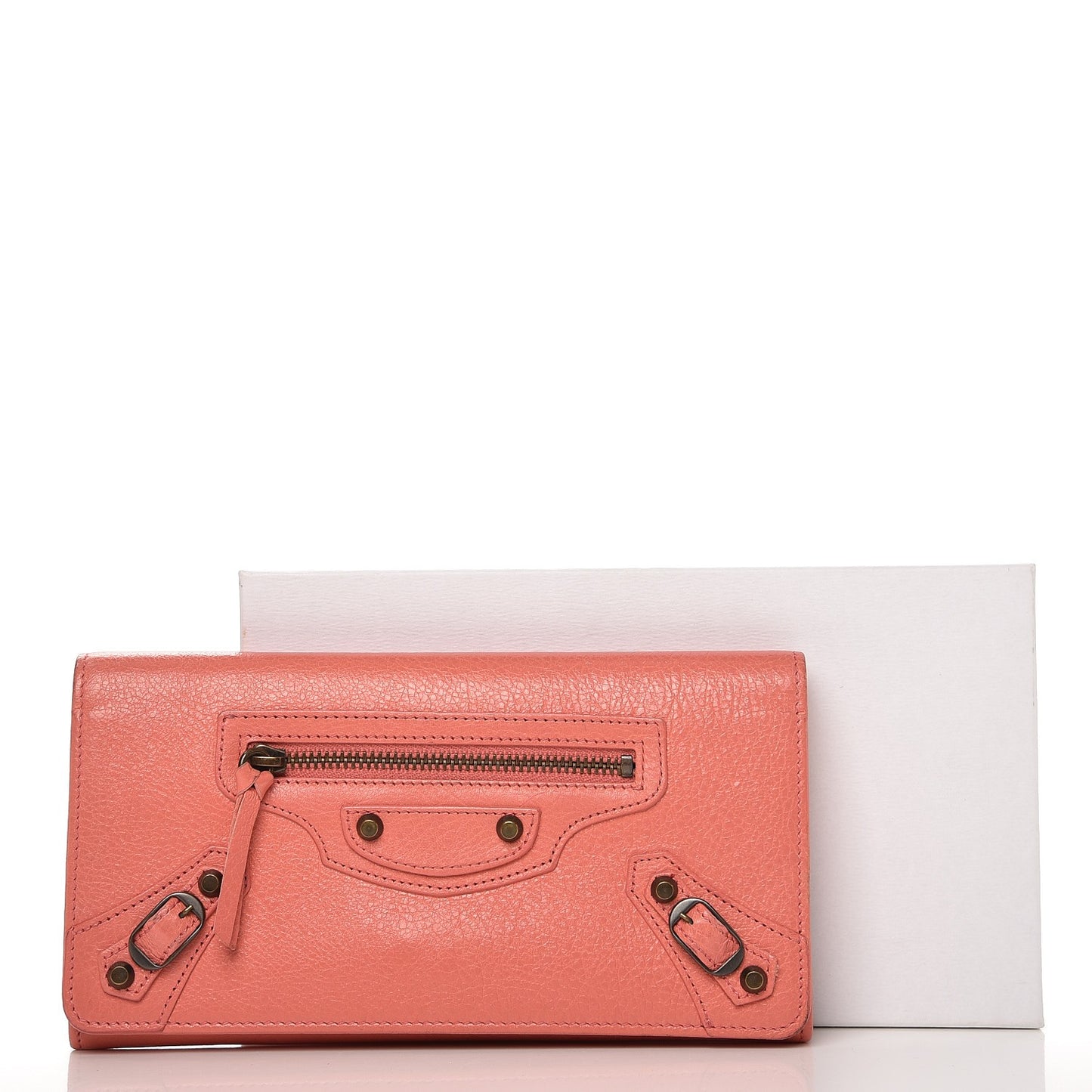 Agneau Classic Hardware Money Wallet Rose Azalee