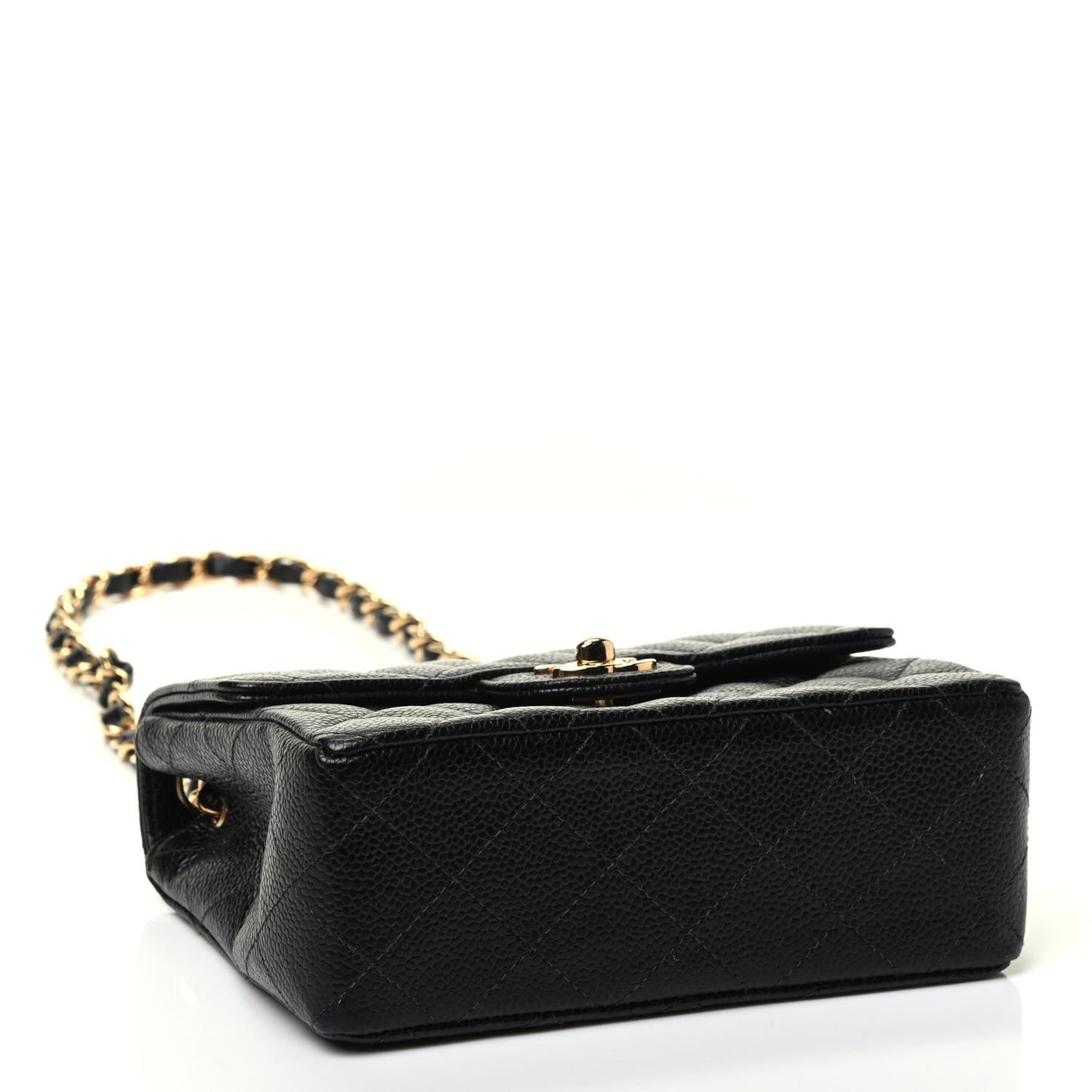 Caviar Quilted Mini Square Flap Black