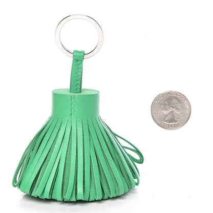 Hermes Lambskin Carmen Tassel Key Holder Menthe 2 of 5