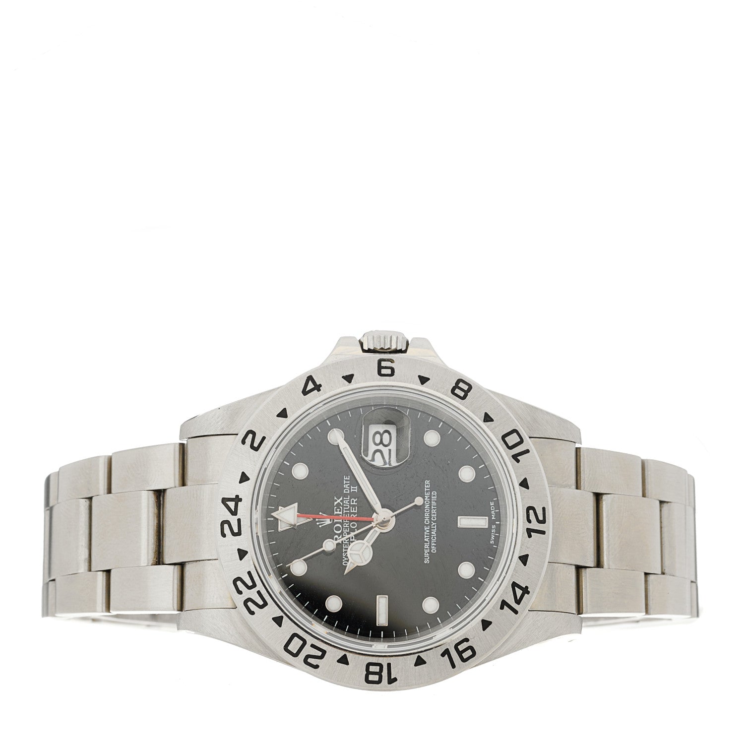 Rolex Stainless Steel 40mm Oyster Perpetual Date Explorer II Watch Black 16570 2 of 4