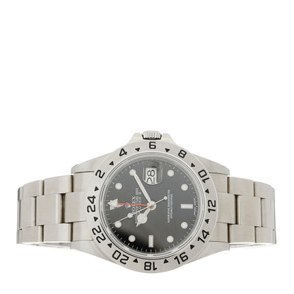 Rolex Stainless Steel 40mm Oyster Perpetual Date Explorer II Watch Black 16570 2 of 4