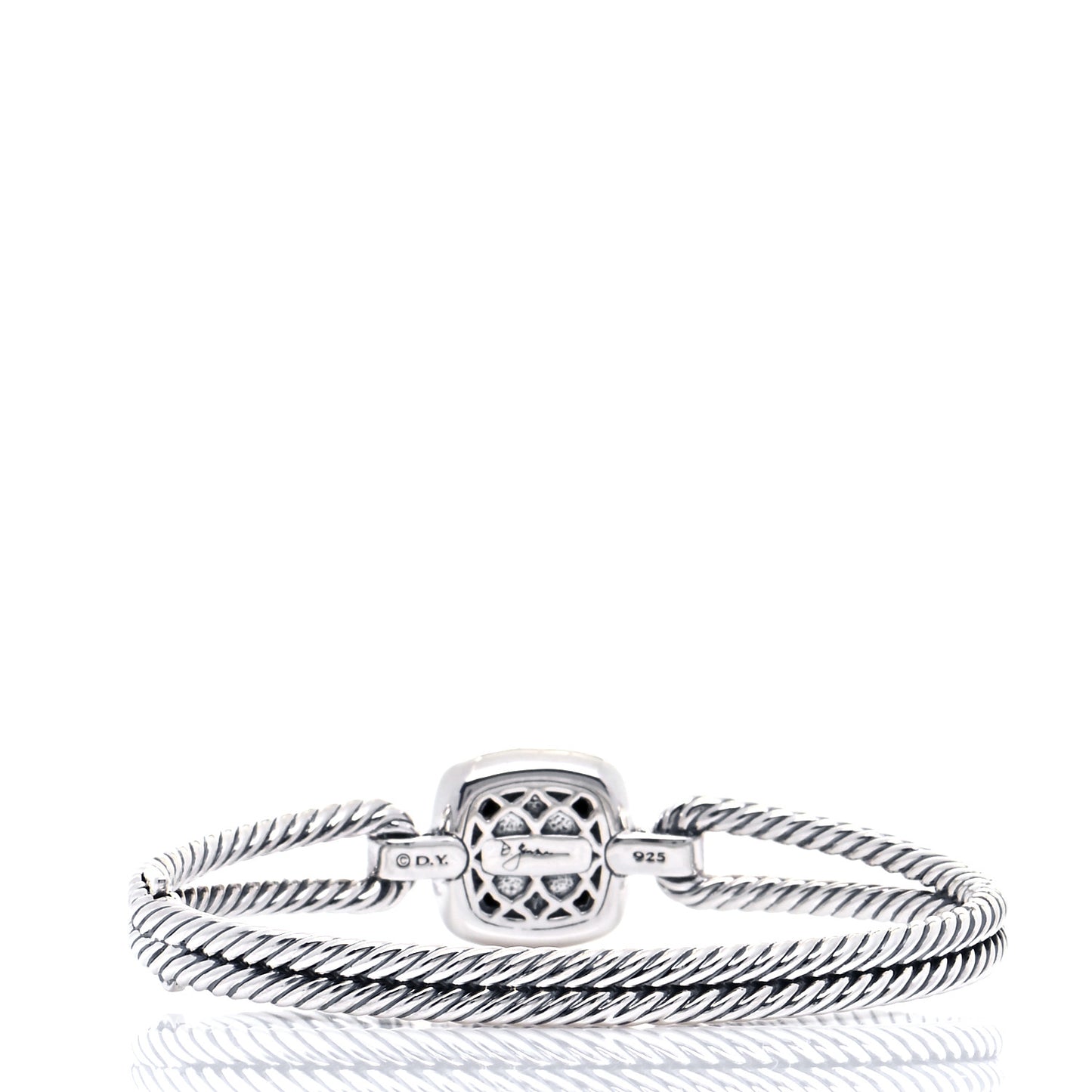 Sterling Silver Diamond Black Onyx Albion Cable Bracelet