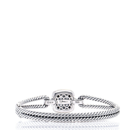 David Yurman Sterling Silver Diamond Black Onyx Albion Cable Bracelet 3 of 5