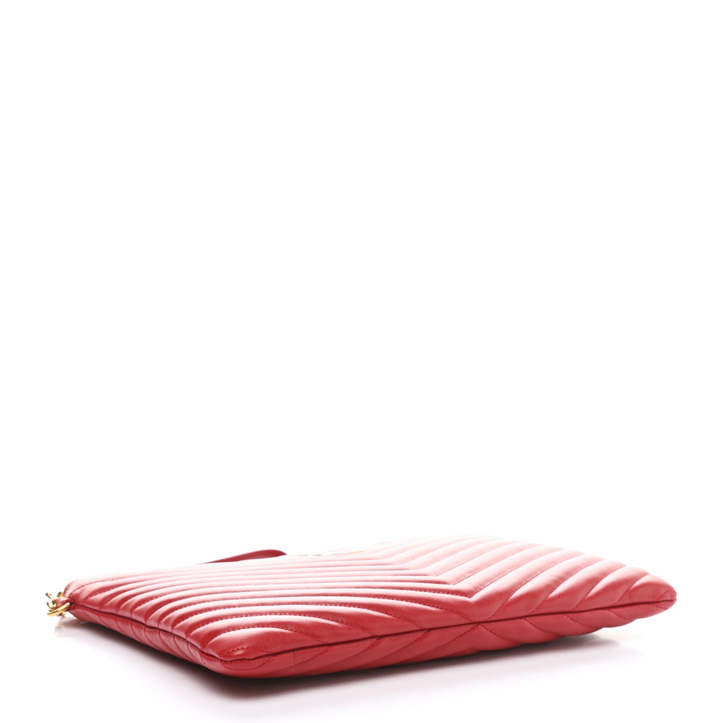 Calfskin Matelasse Monogram Cassandre Tablet Pouch Rouge Eros
