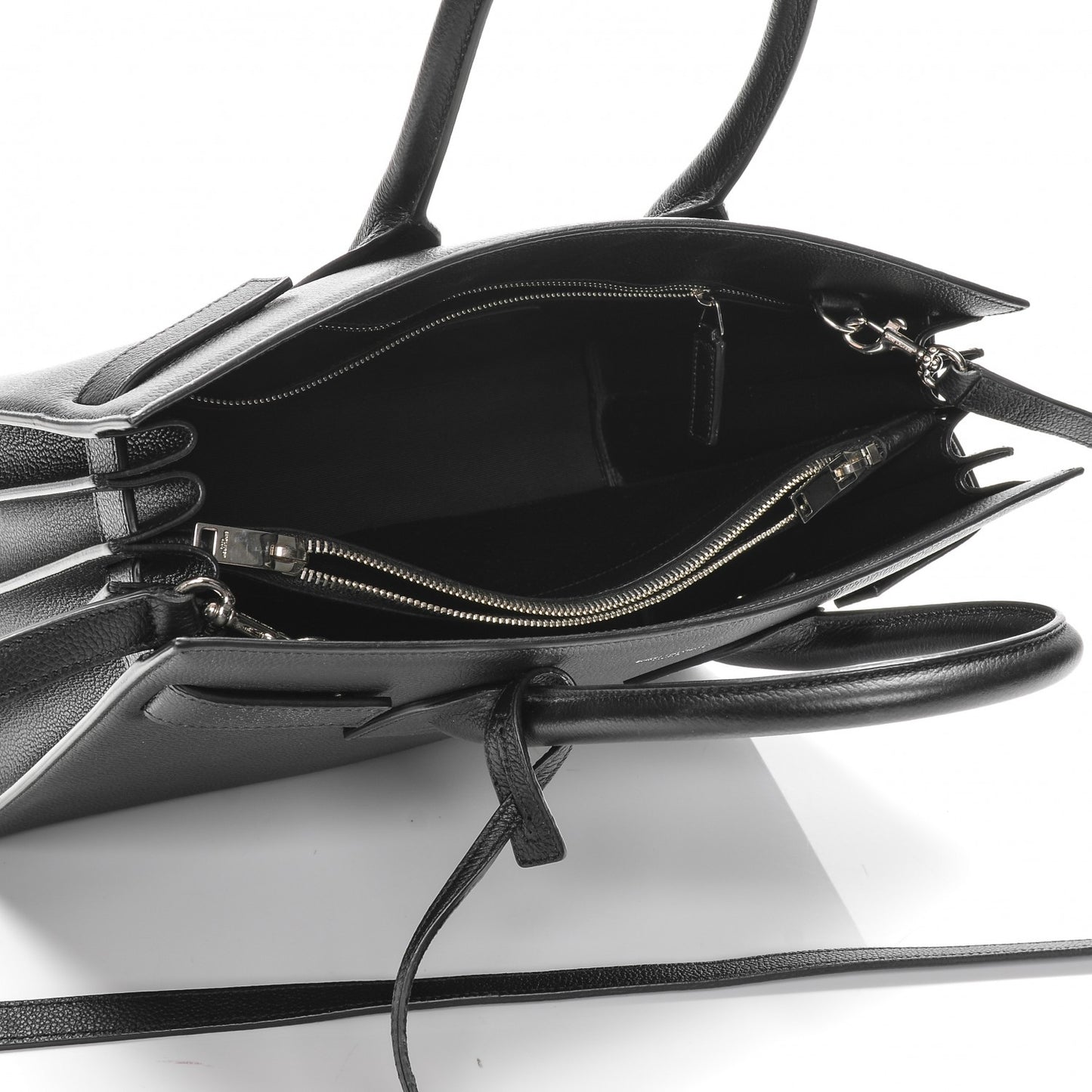 Grained Calfskin Small Sac De Jour Black