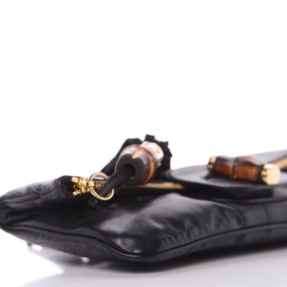 Gucci Calfskin Lucy Folded Clutch Black 6 of 10