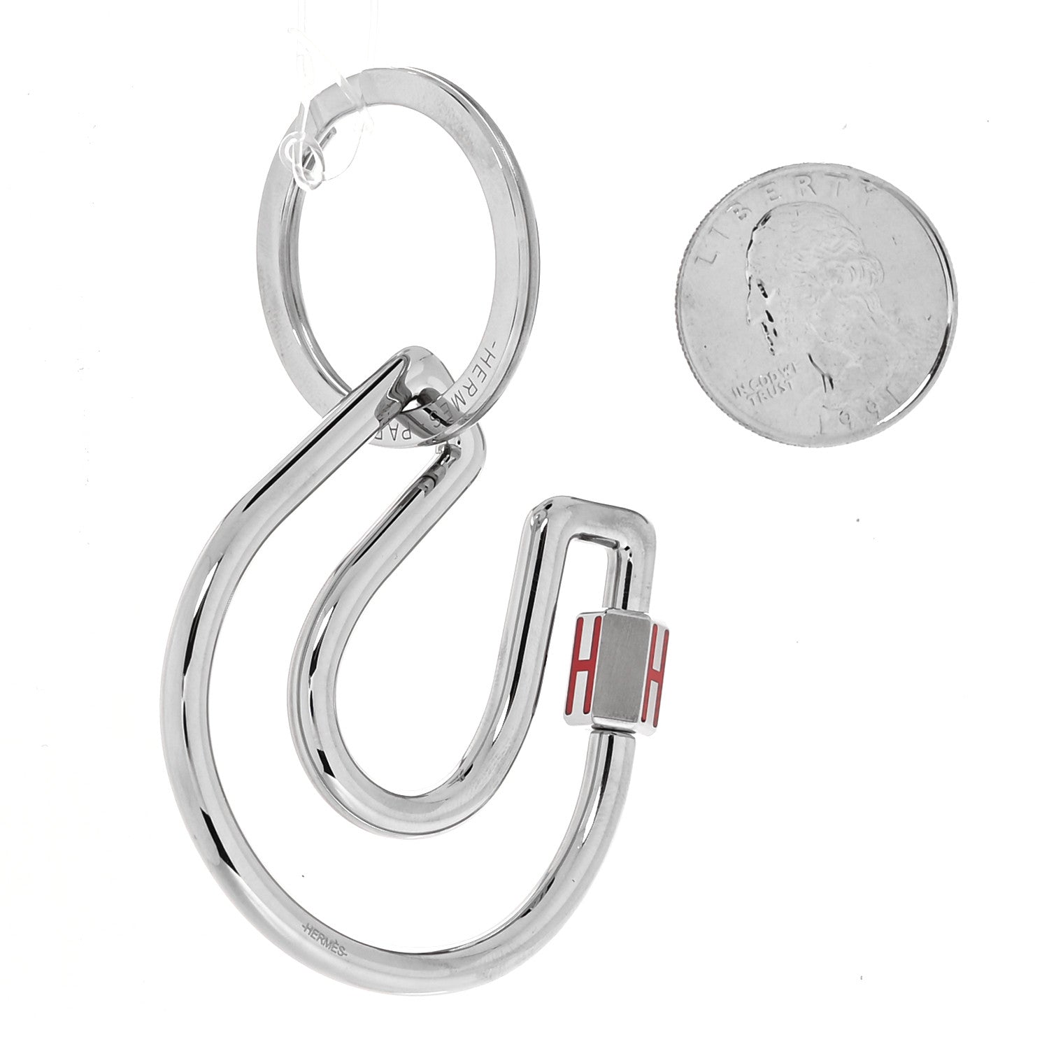 Hermes Stainless Steel Fer a Cheval Key Ring 2 of 4