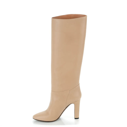 Valentino Garavani Calfskin Knee High 95mm Boots 41 Nude 6 of 10