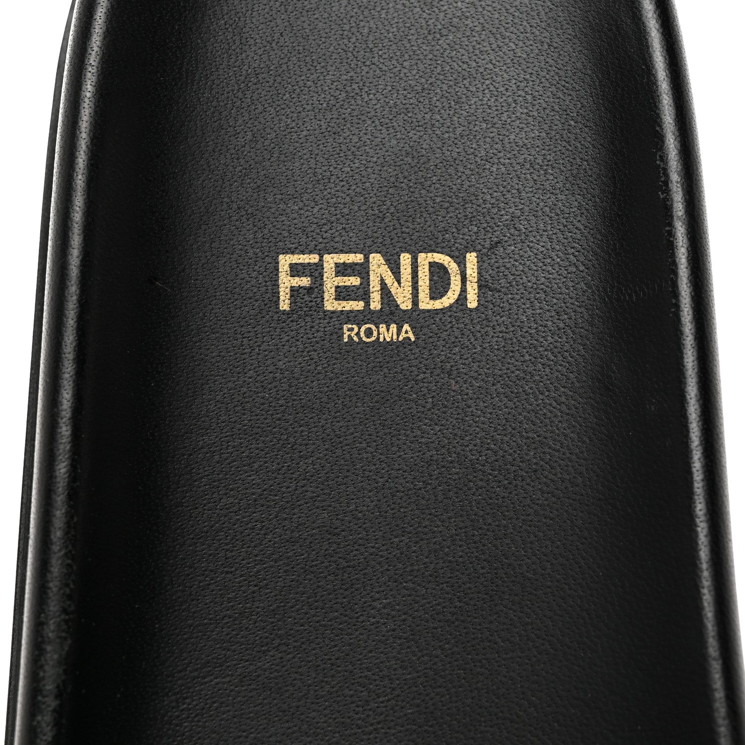 Fendi Satin FF Fendi Feel Slide Sandals 39.5 Tobacco Black 6 of 8
