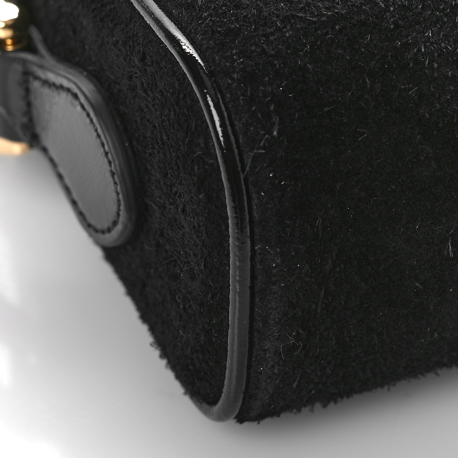Gucci Suede Patent Web Mini Ophidia Shoulder Bag Black 8 of 9