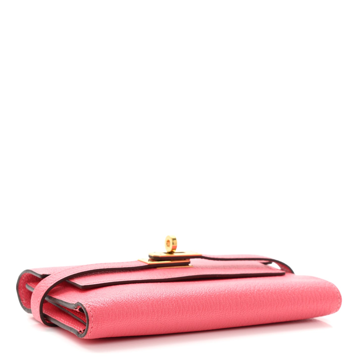 Chevre Mysore Medium Kelly Wallet Rose Azalee