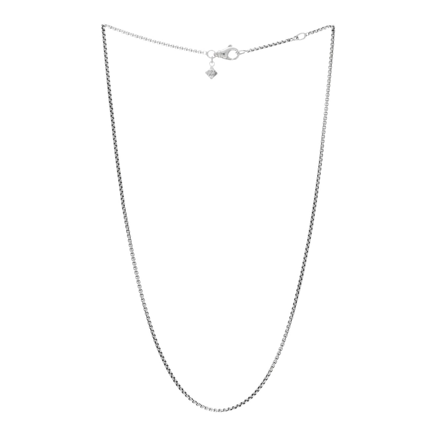 Sterling Silver 1.7mm Baby Box Chain Necklace 18"