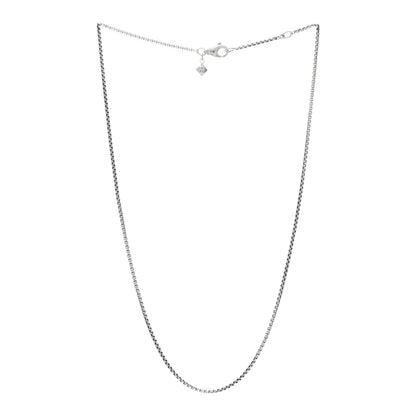 David Yurman Sterling Silver 1.7mm Baby Box Chain Necklace 18" 2 of 4