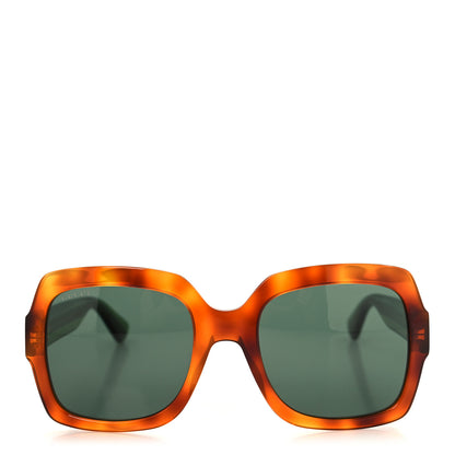 Gucci Acetate Square Frame Web Glitter Sunglasses GG0036SN Havana 2 of 7