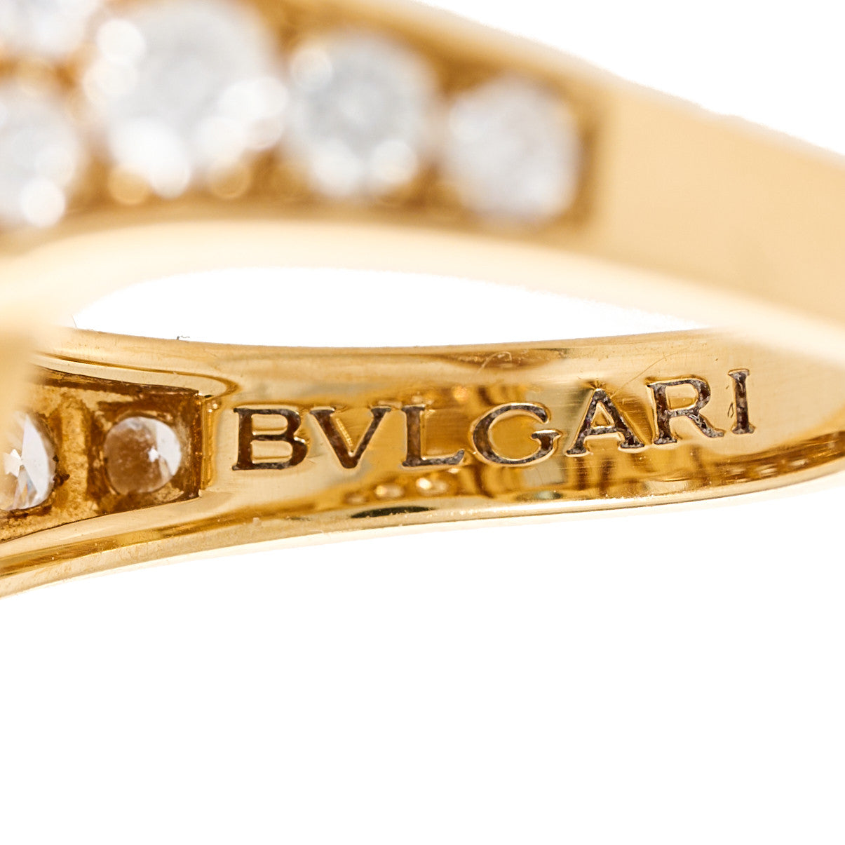 Bulgari 18K Yellow Gold Diamond Blue Topaz Citrine Elisia Ring 50 5.25 3 of 4