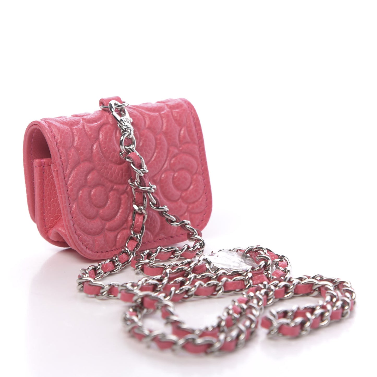 Caviar Camellia Embossed Airpods Case Pink