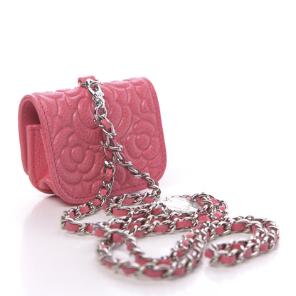Chanel Caviar Camellia Embossed Airpods Case Pink 3 of 12