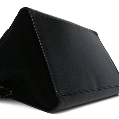 Celine Drummed Calfskin Suede Double Zip Trapeze Black 8 of 10