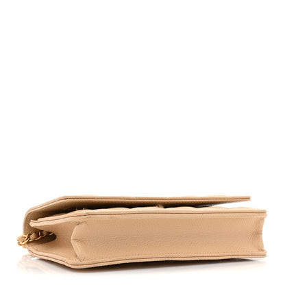 Chanel Caviar Quilted Wallet on Chain WOC Beige Clair 4 of 14